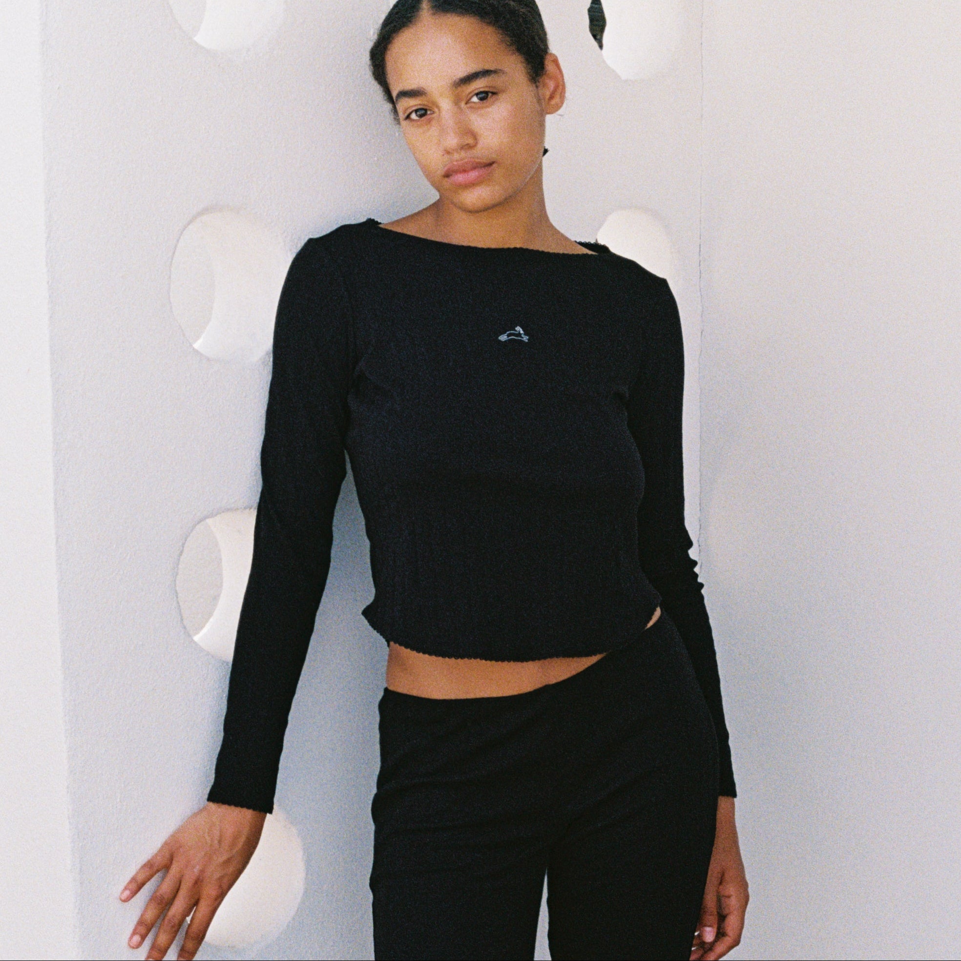 Pointelle Boatneck Top