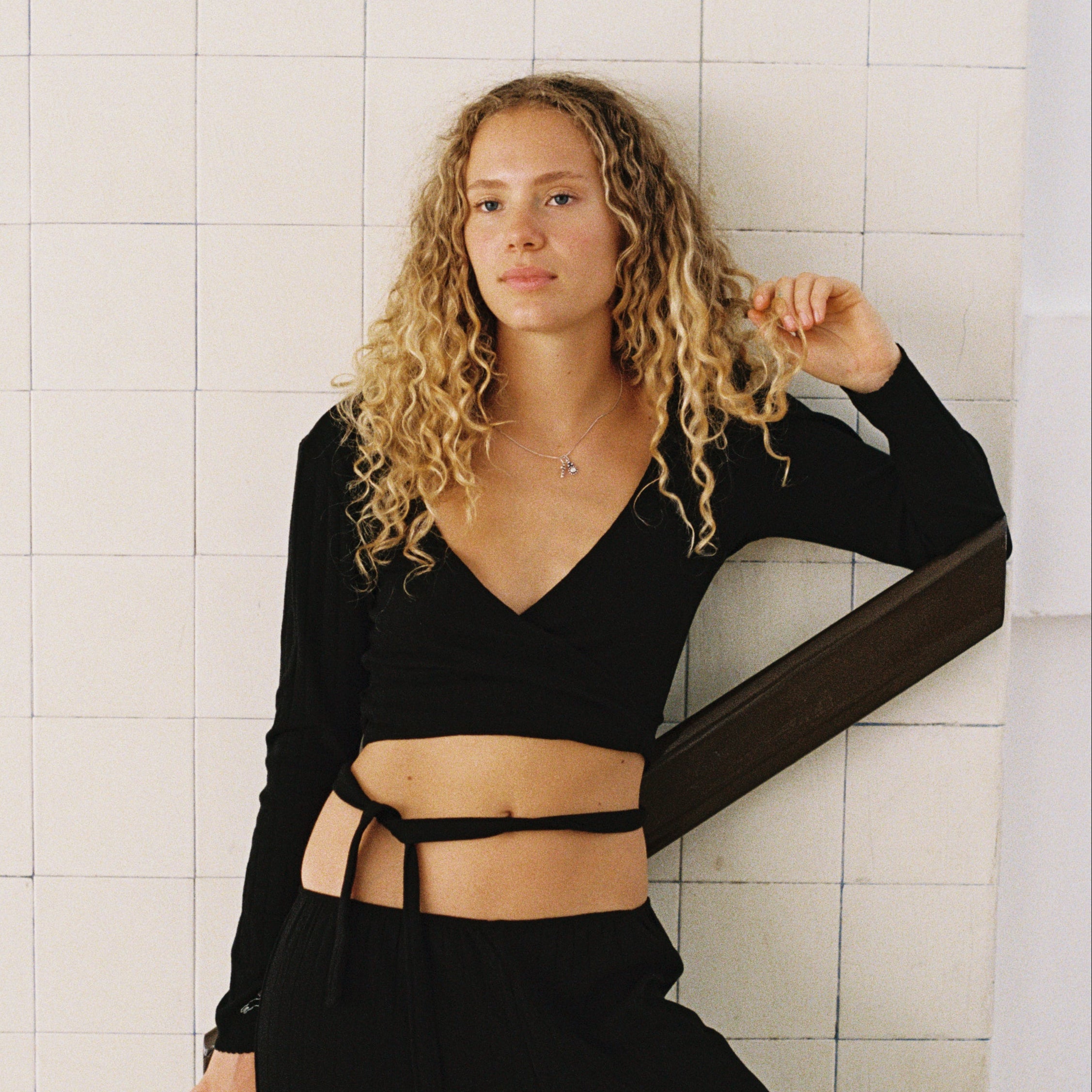 Pointelle Wrap Cardi