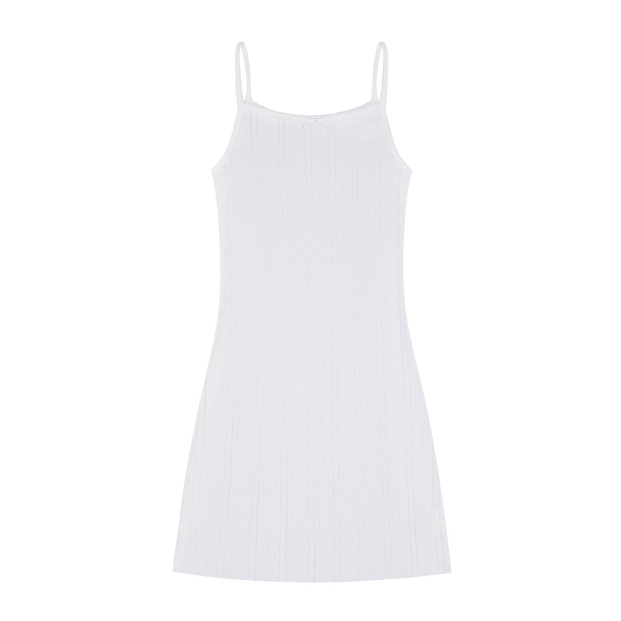 Cou Cou White Picot Trim Dress