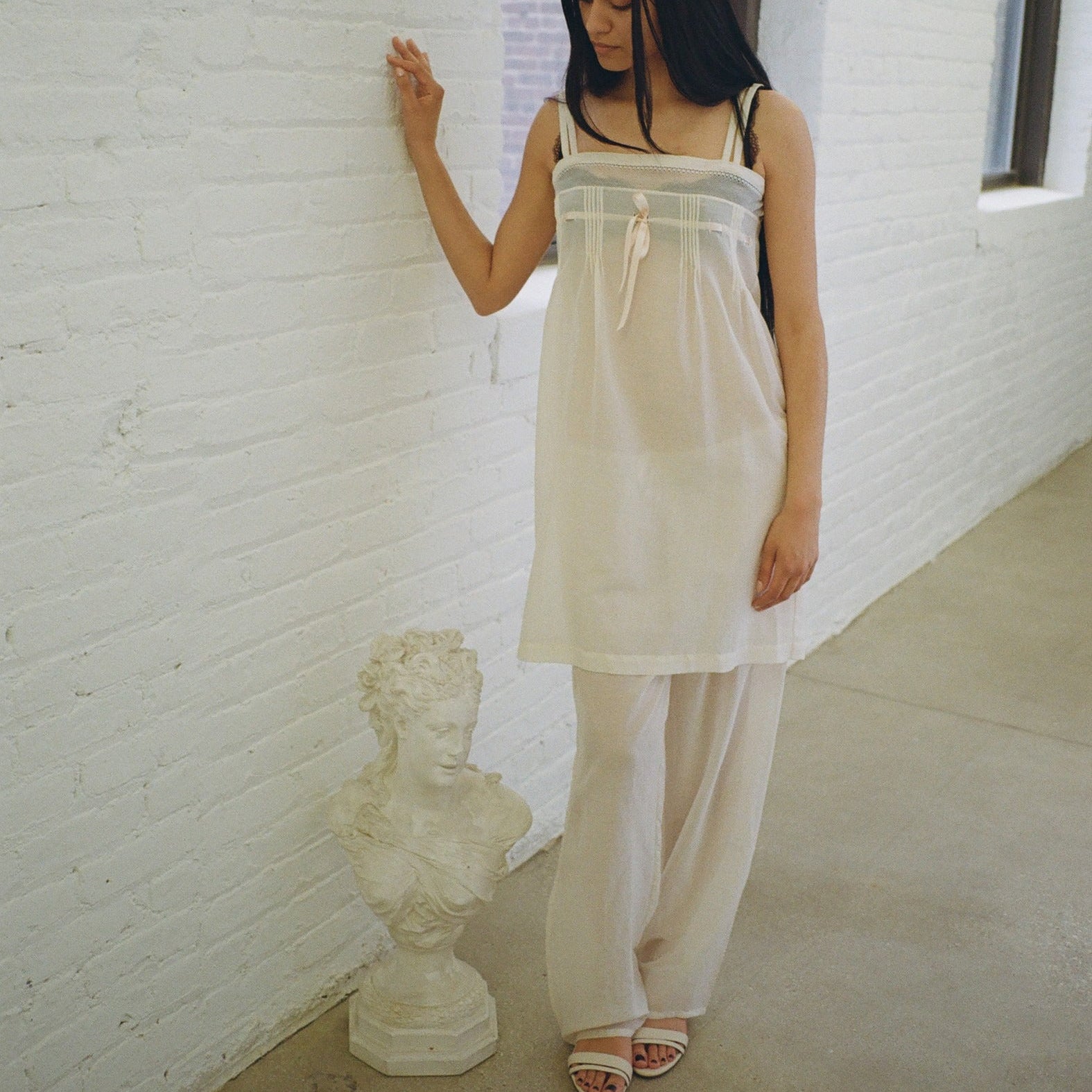 Torchon Lace Dress, Ivory