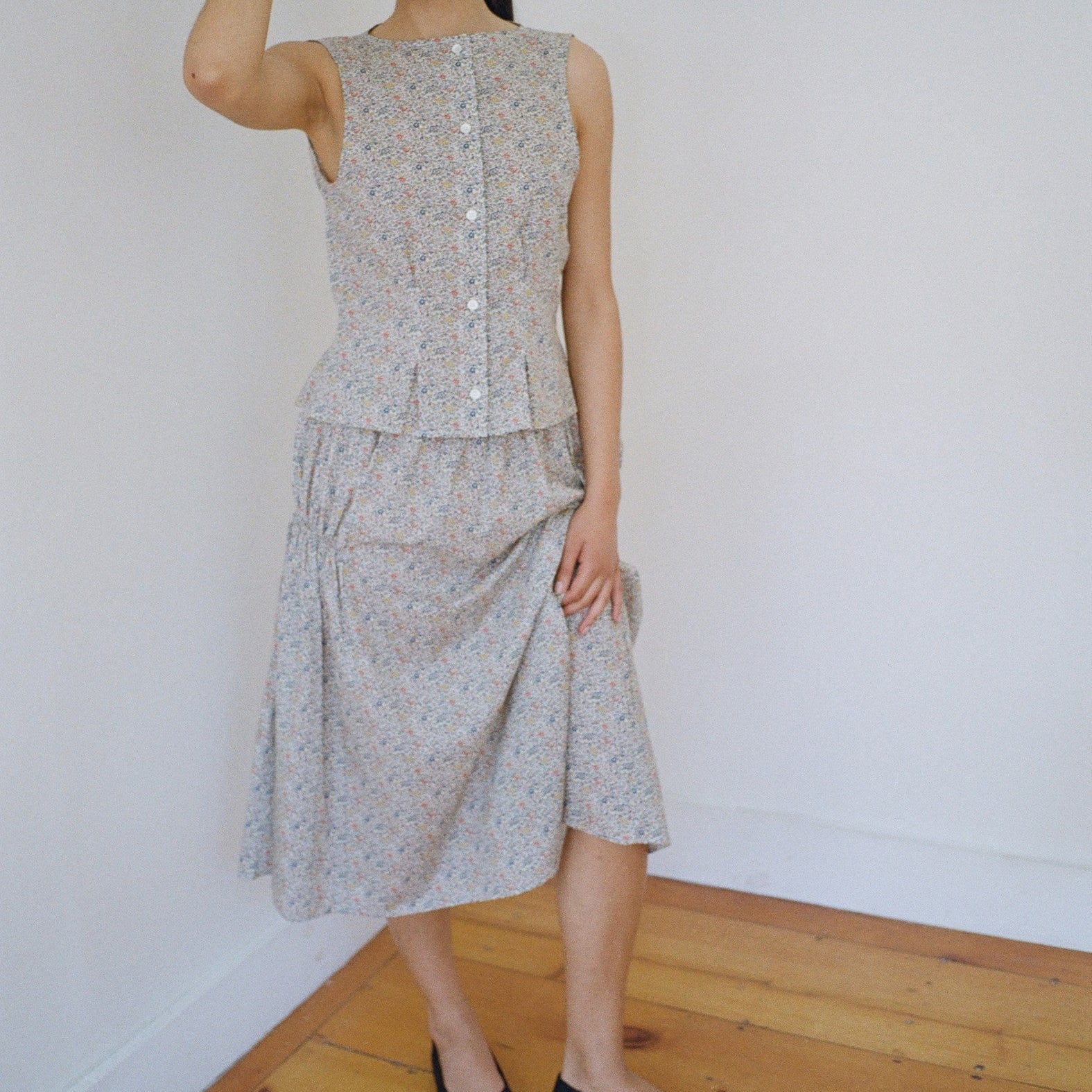 Smocked Skirt, Liberty Floral