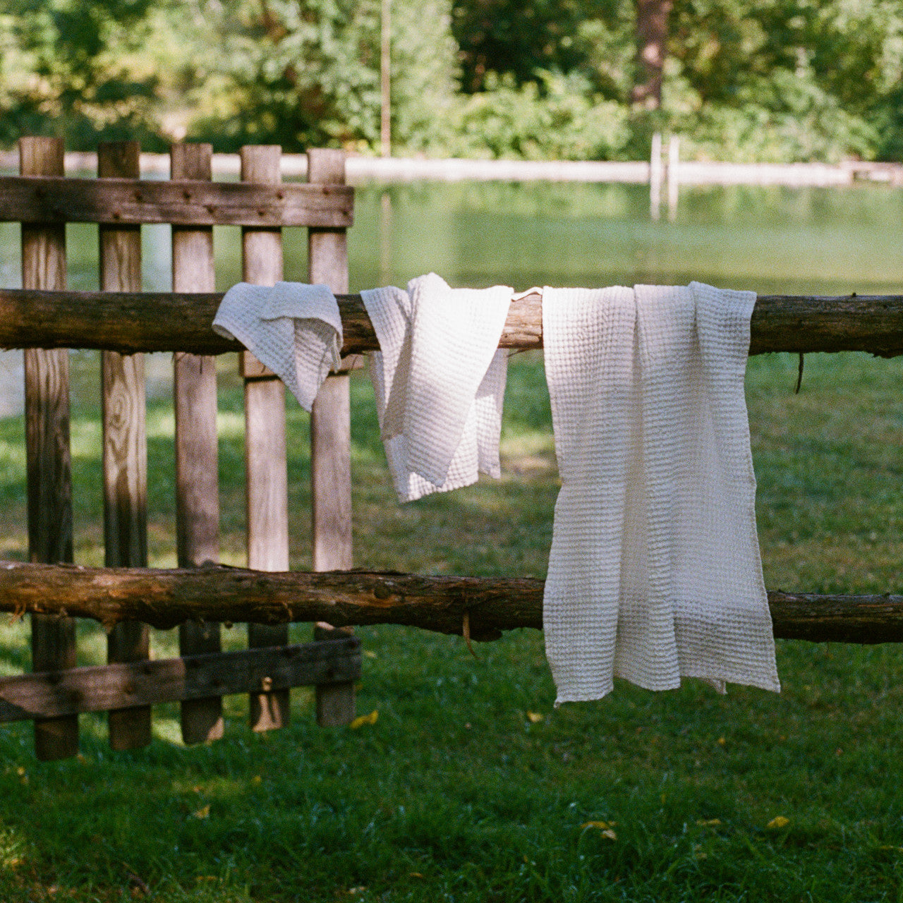 Cotton & Linen Honeycomb Waffle Towels