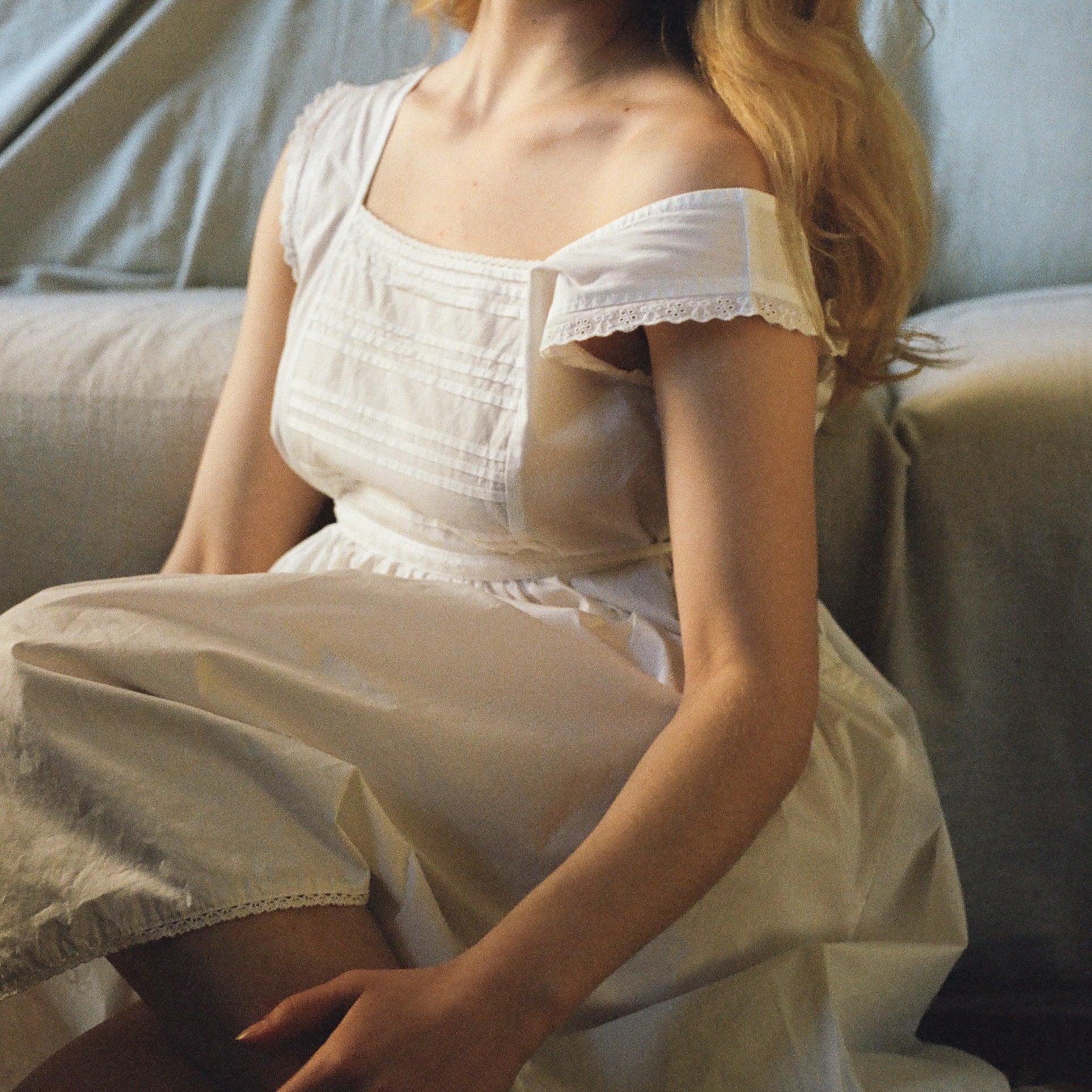 Pinafore Nightdress, White