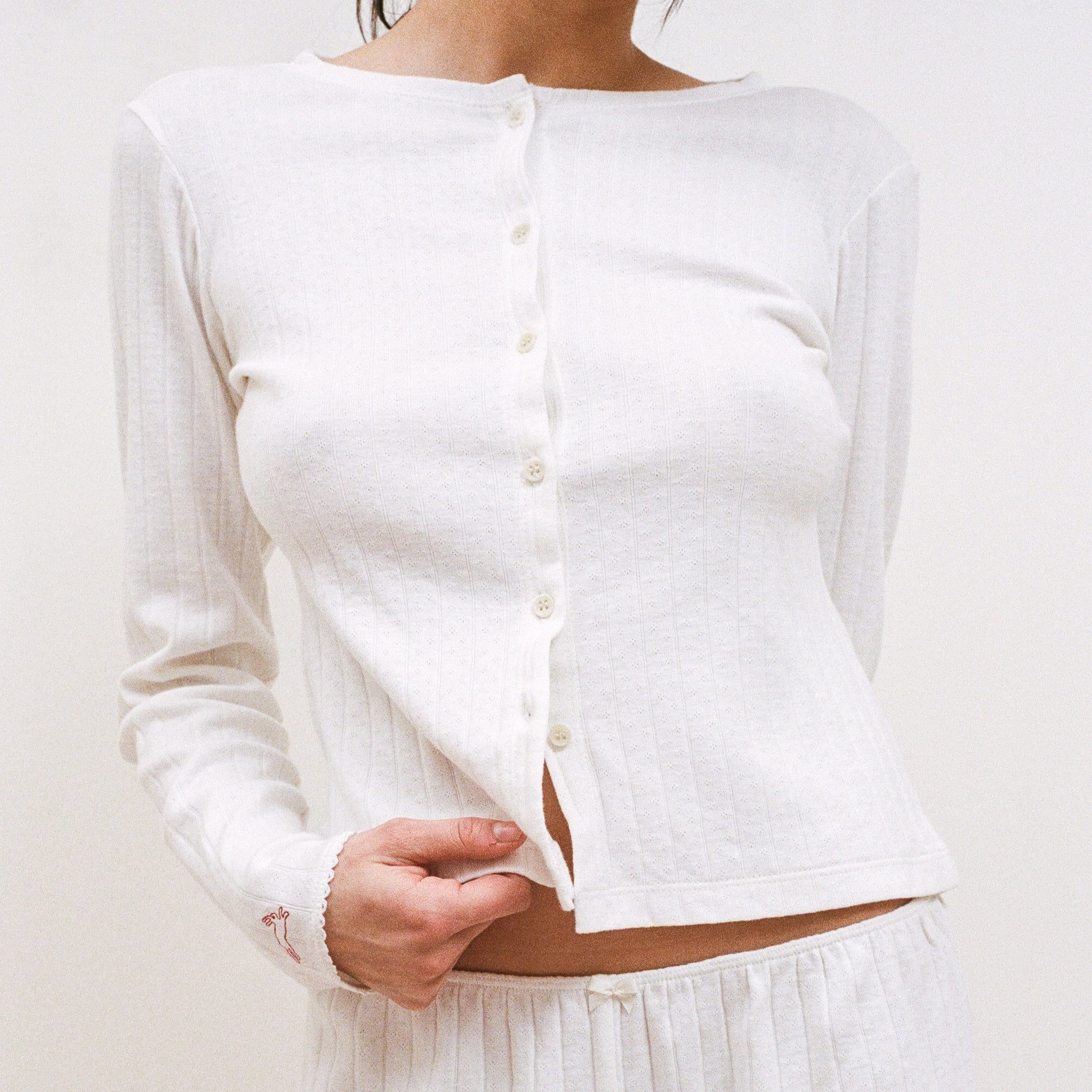 Pointelle Cardigan
