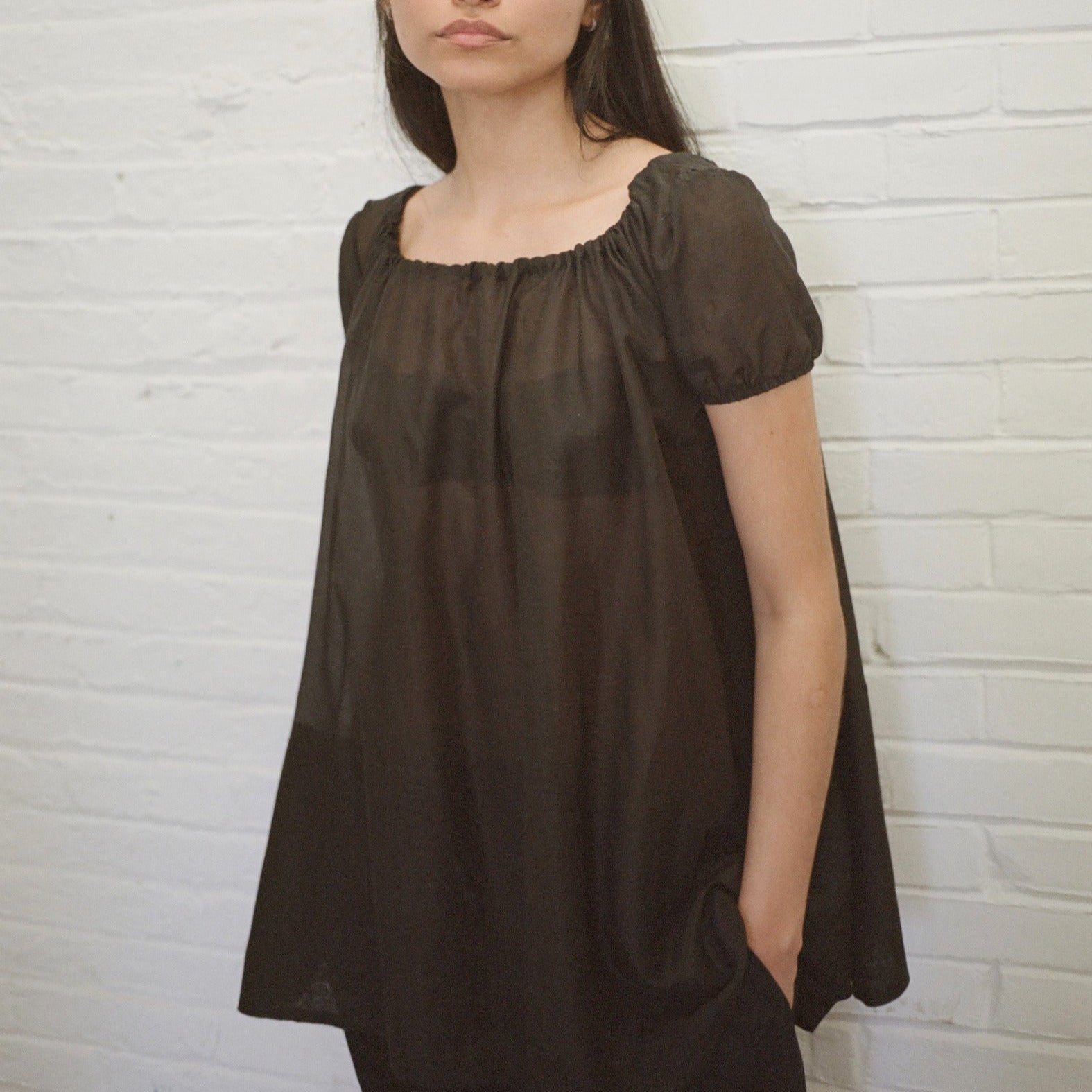 Chemise Dress, Black