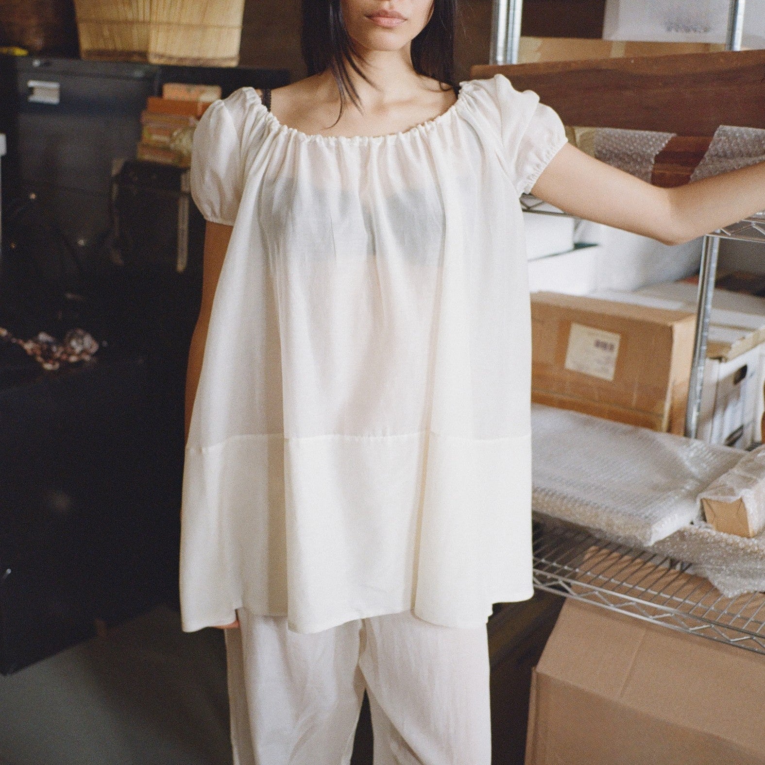 Chemise Dress, Natural
