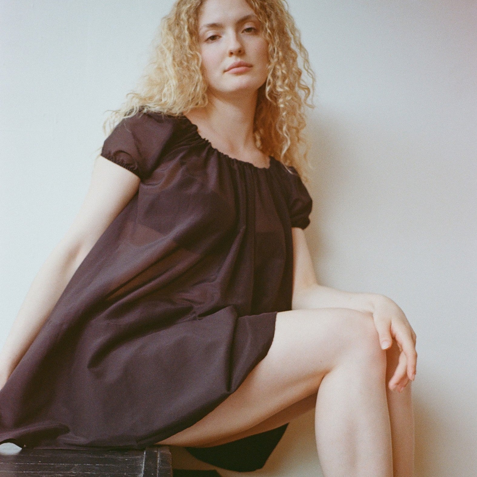 Chemise Dress, Black