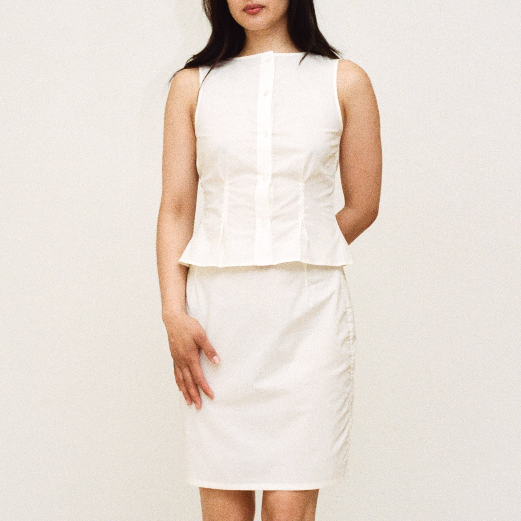 Batiste Sleeveless Buttondown