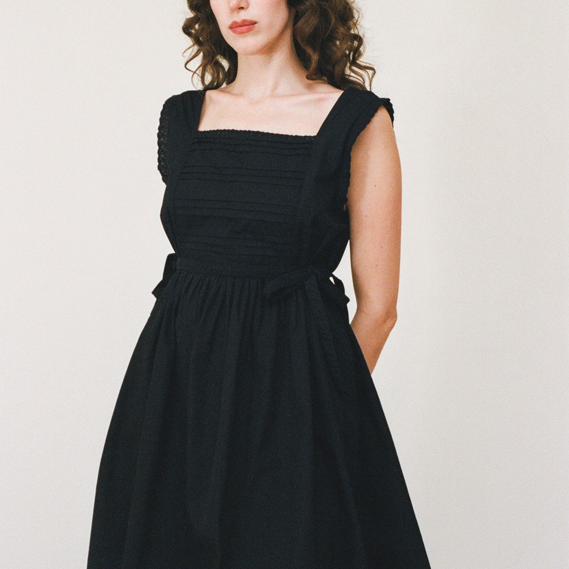 Pinafore Nightdress, Black