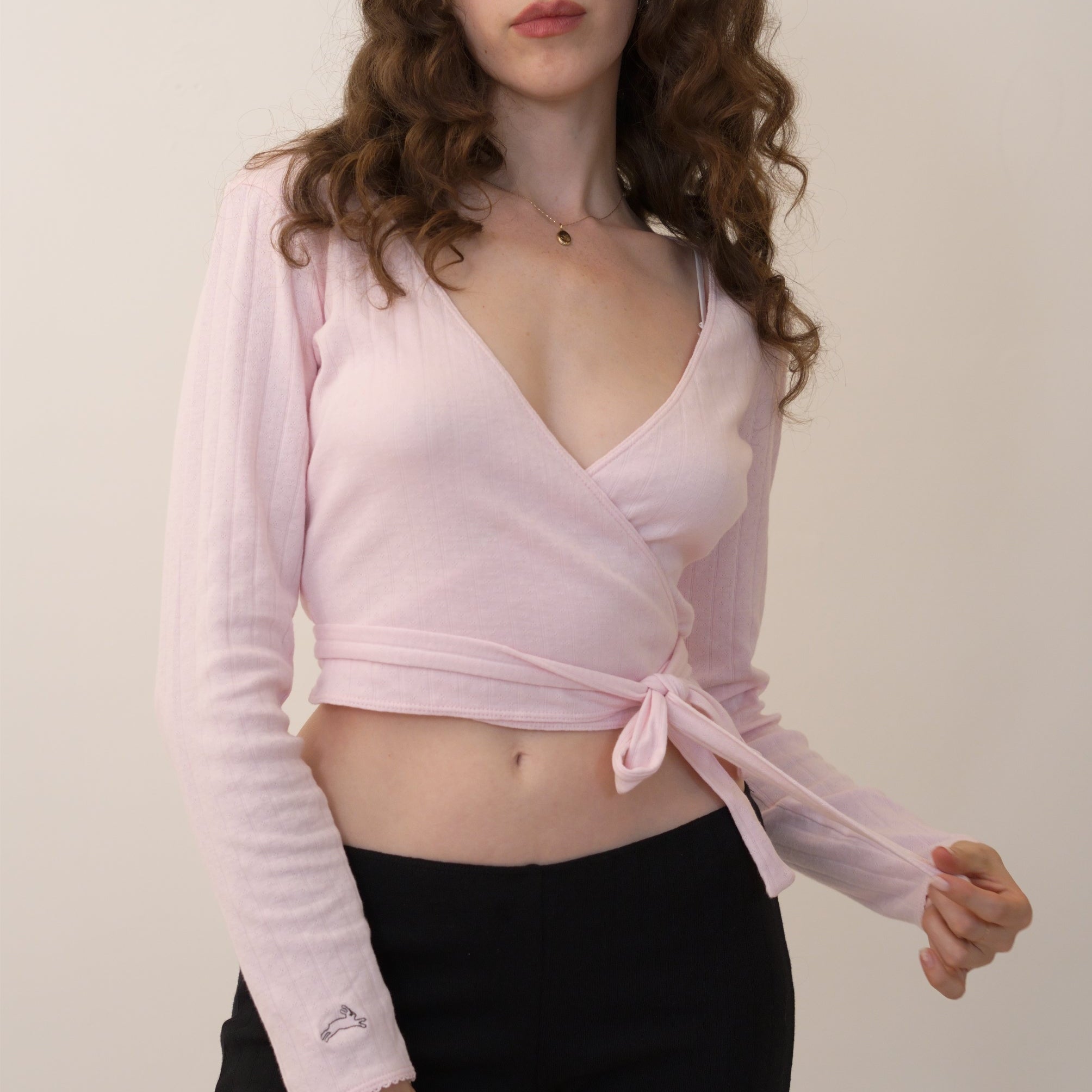 Pointelle Wrap Cardi