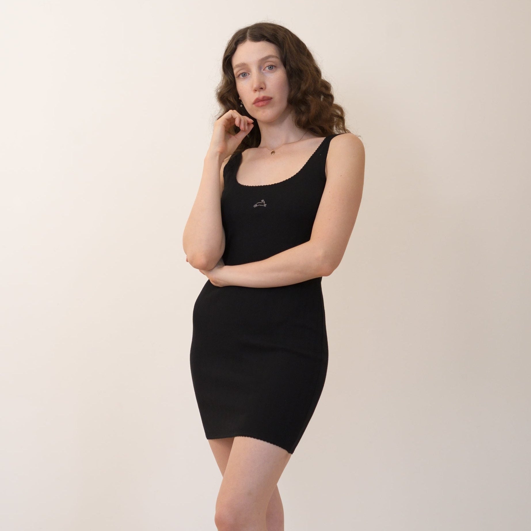 Pointelle Tank Mini Dress