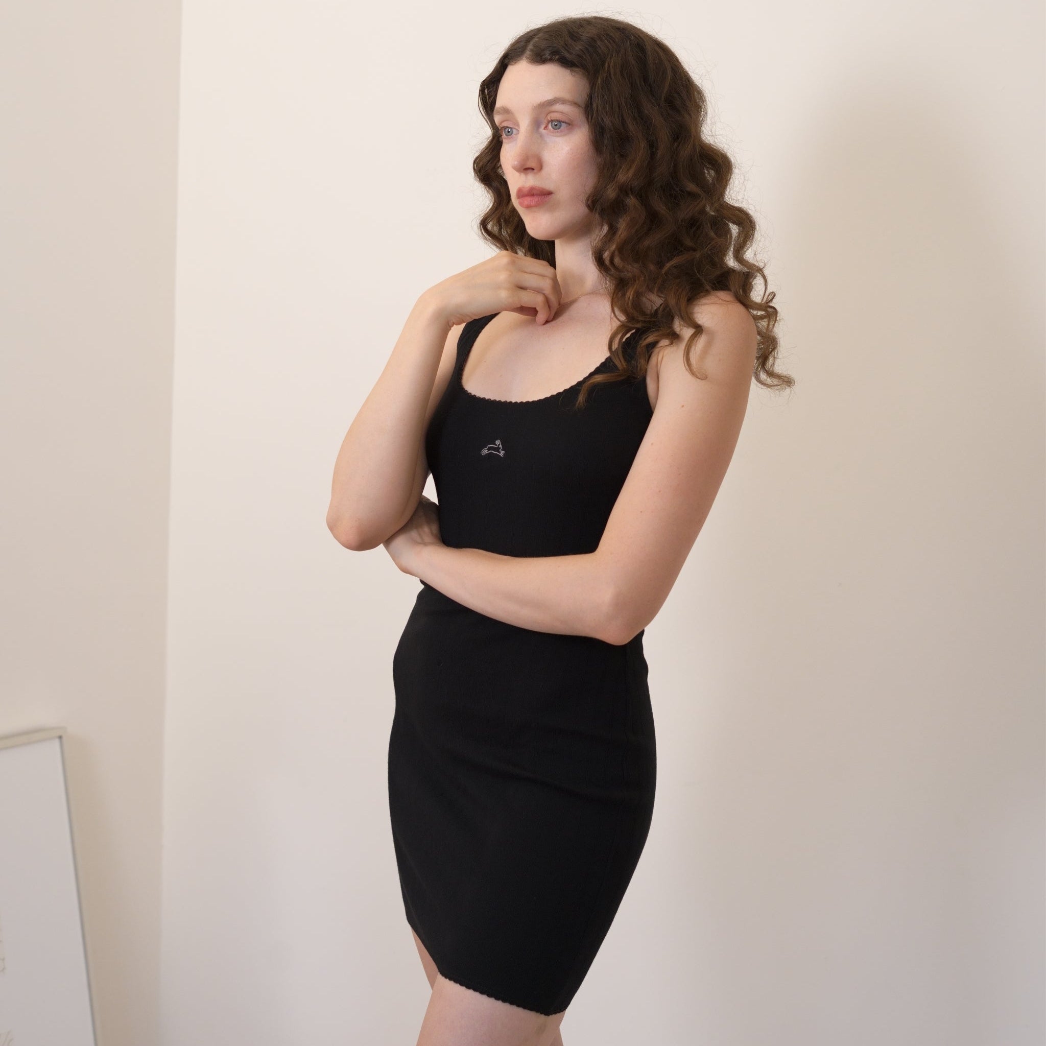 Pointelle Tank Mini Dress