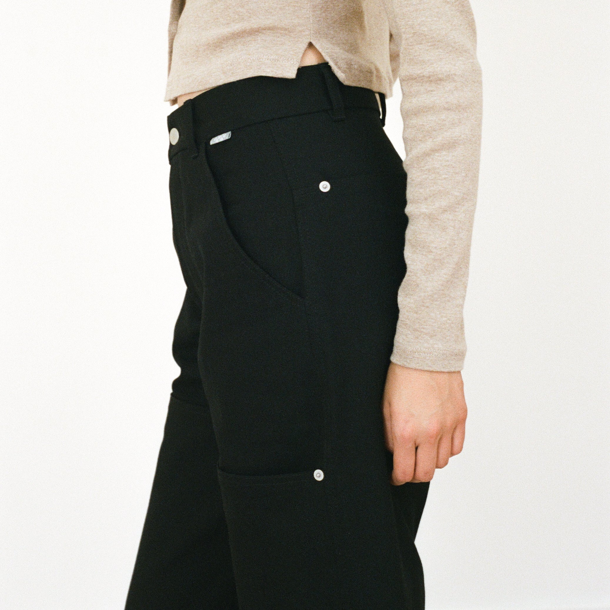 Deep-Pocket Work Pants, Black