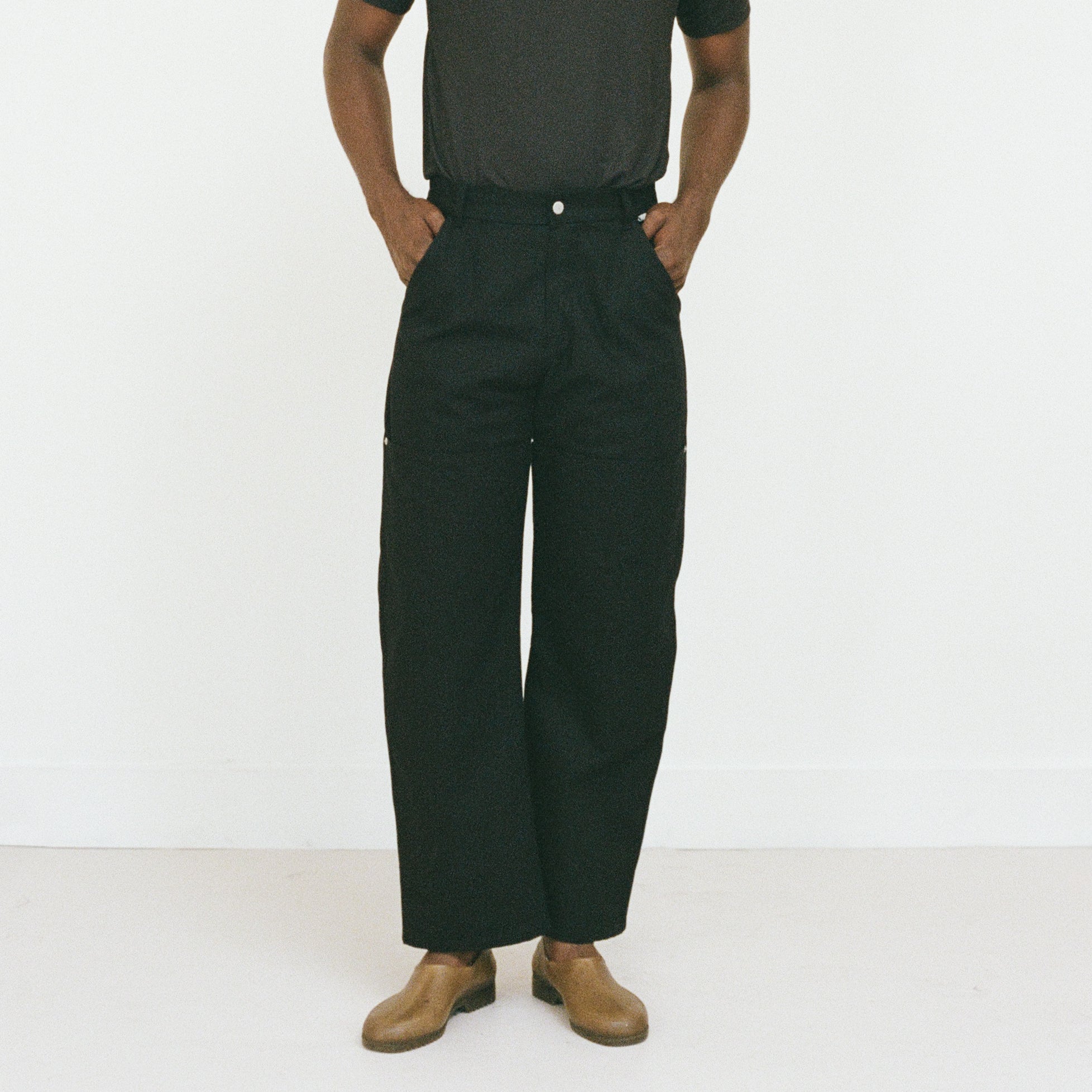 Deep-Pocket Work Pants, Black