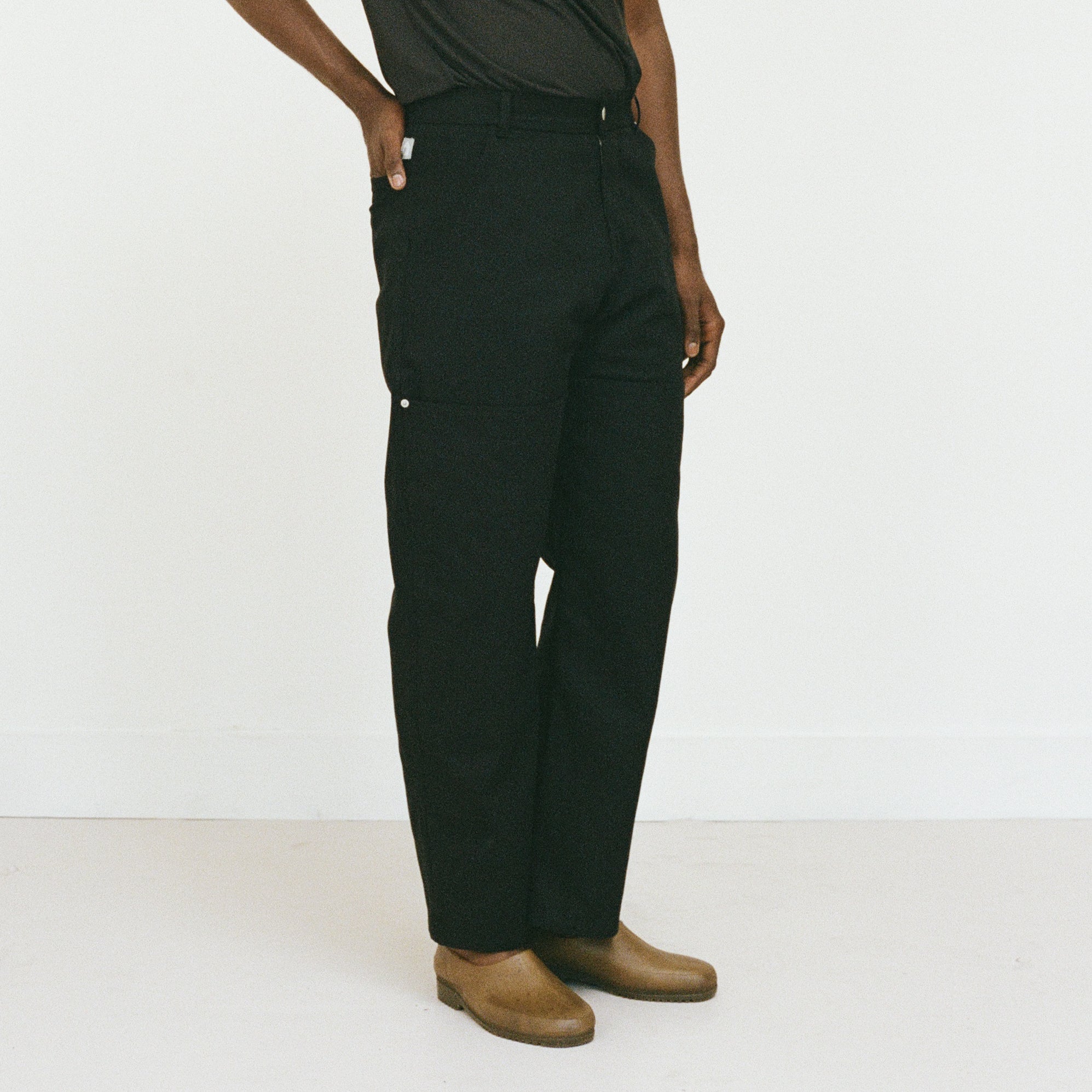 Deep-Pocket Work Pants, Black