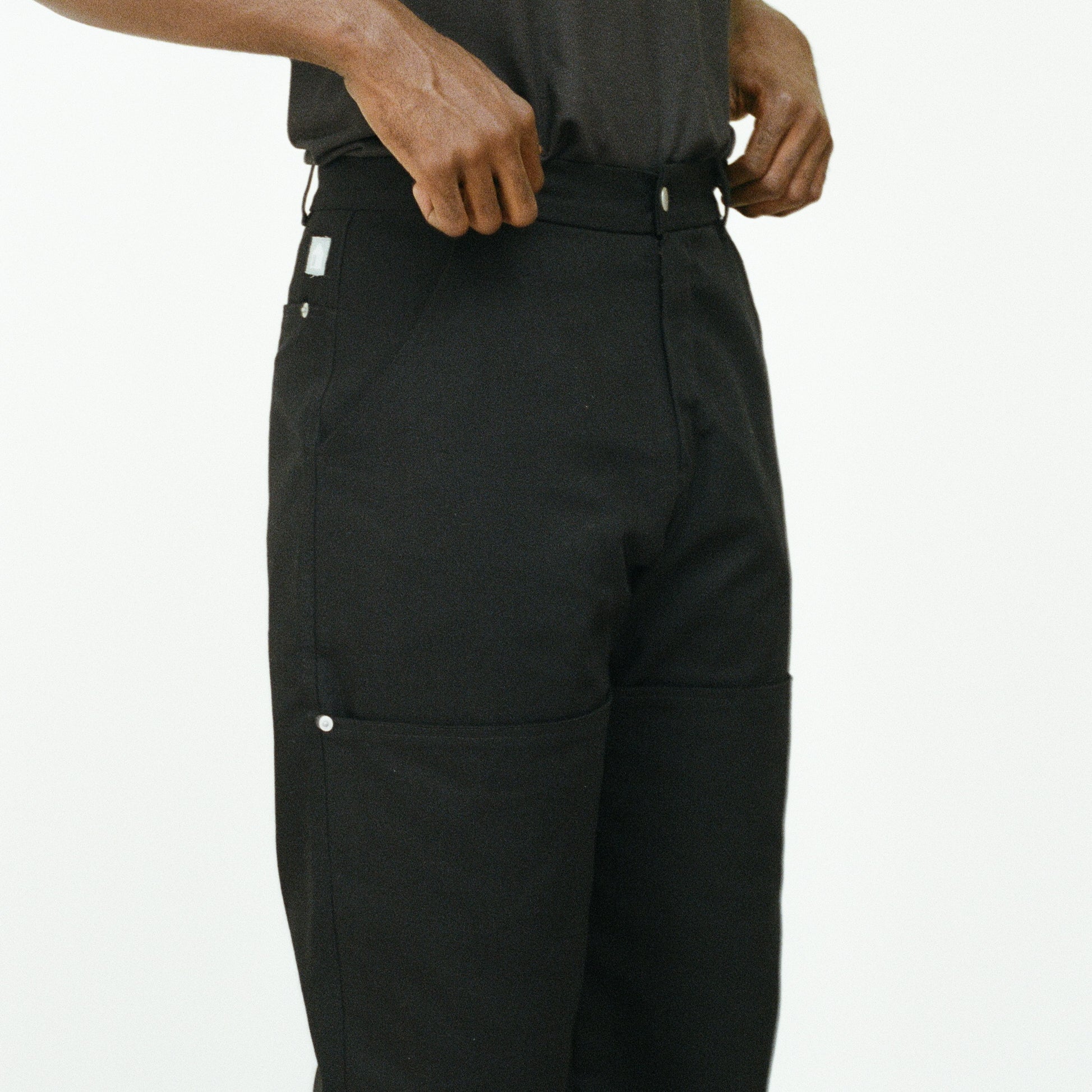 Deep-Pocket Work Pants, Black