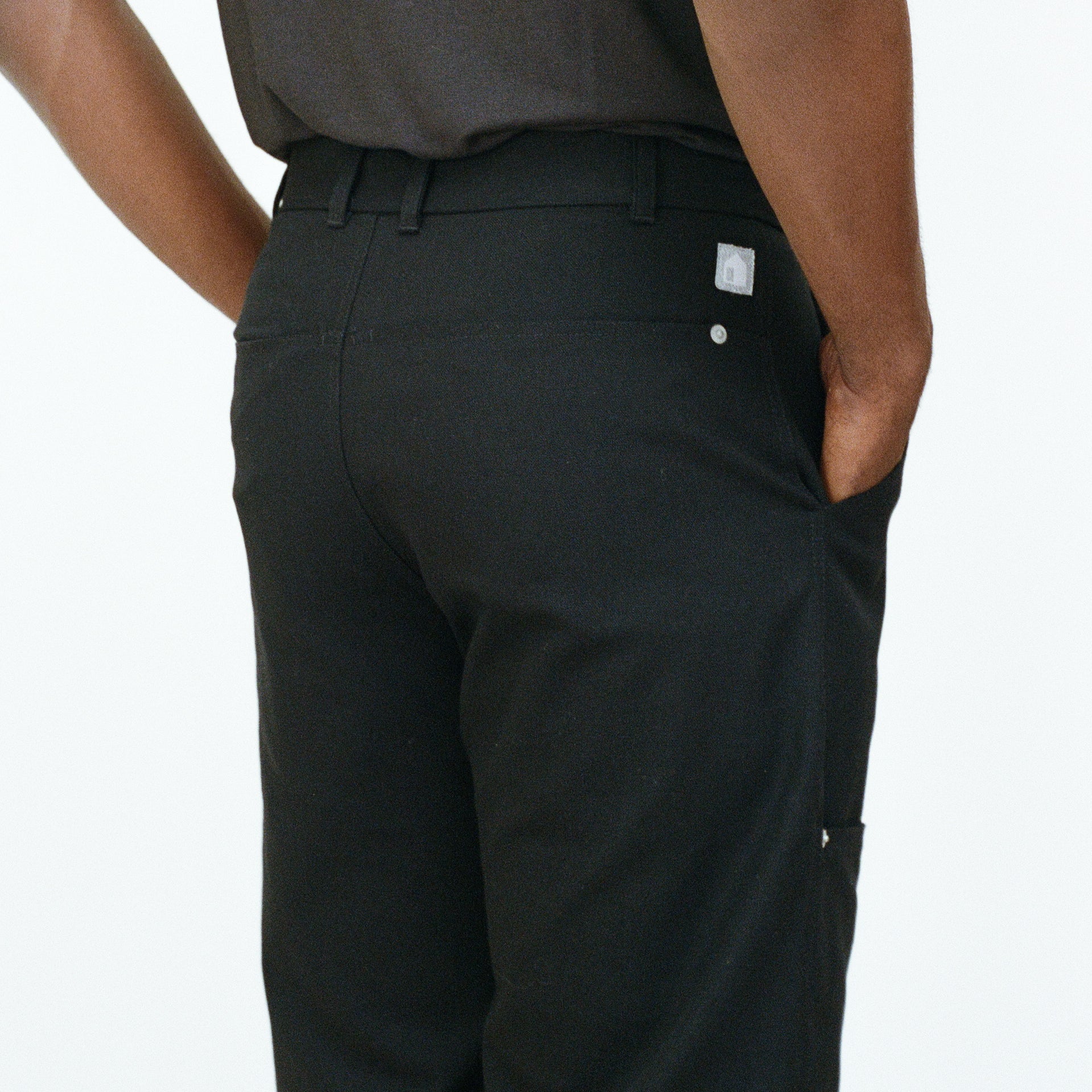 Deep-Pocket Work Pants, Black