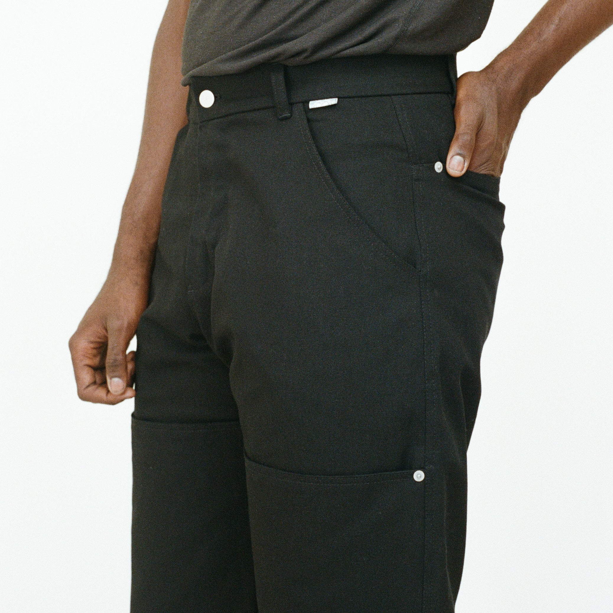 Deep-Pocket Work Pants, Black