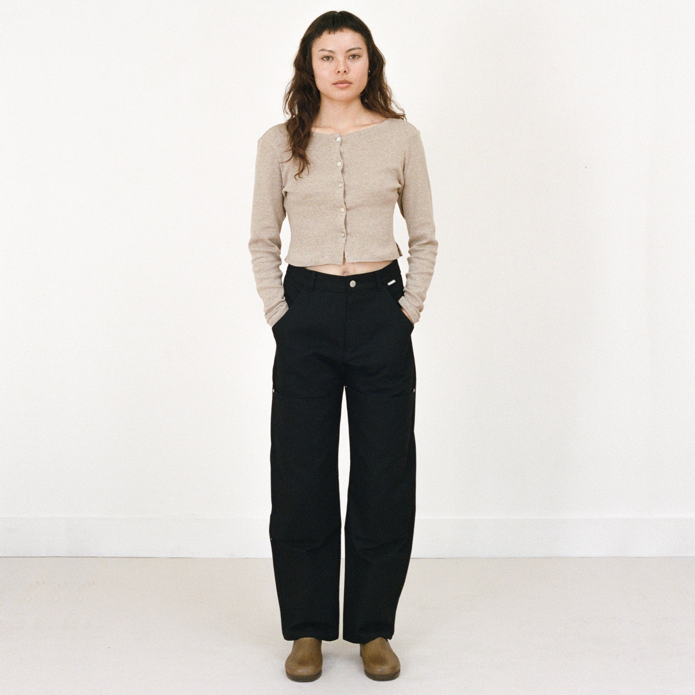 Deep-Pocket Work Pants, Black