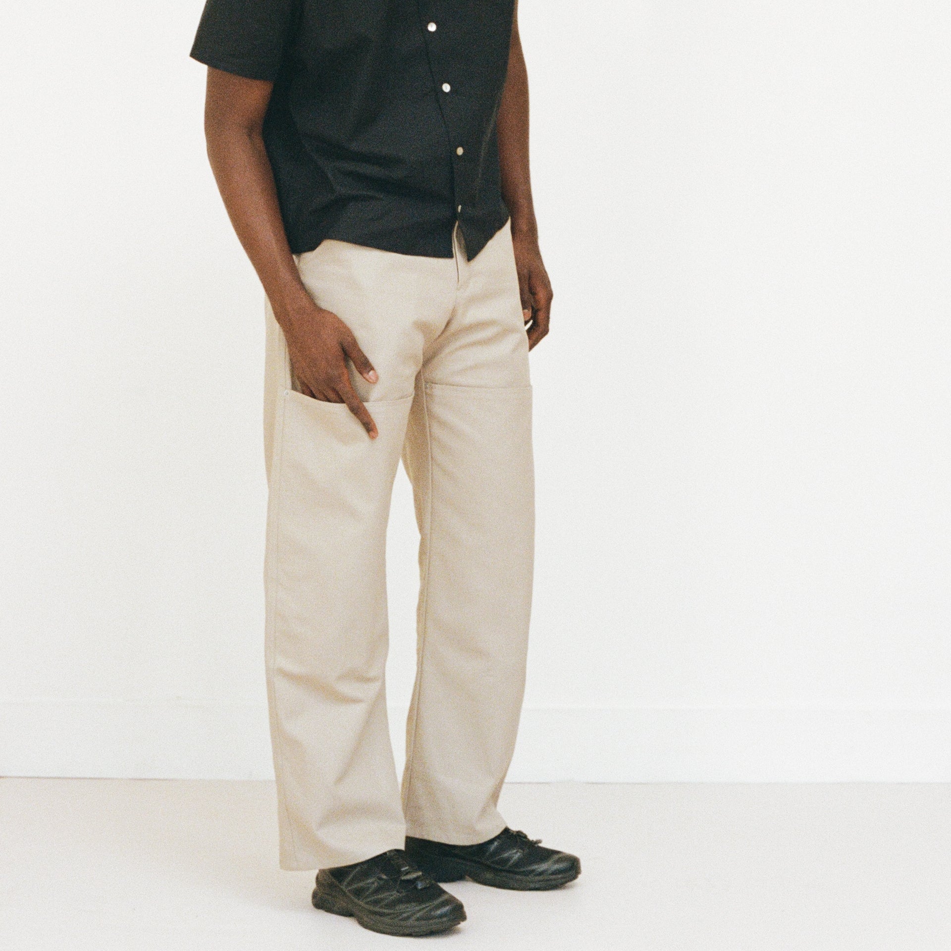 Deep-Pocket Work Pants, Sand