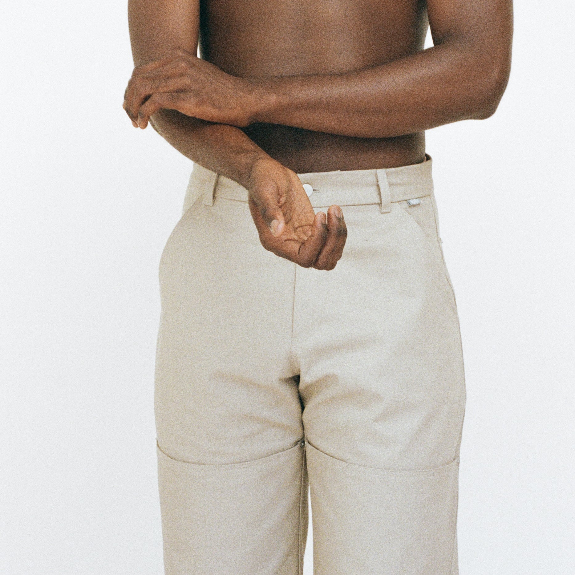 Deep-Pocket Work Pants, Sand