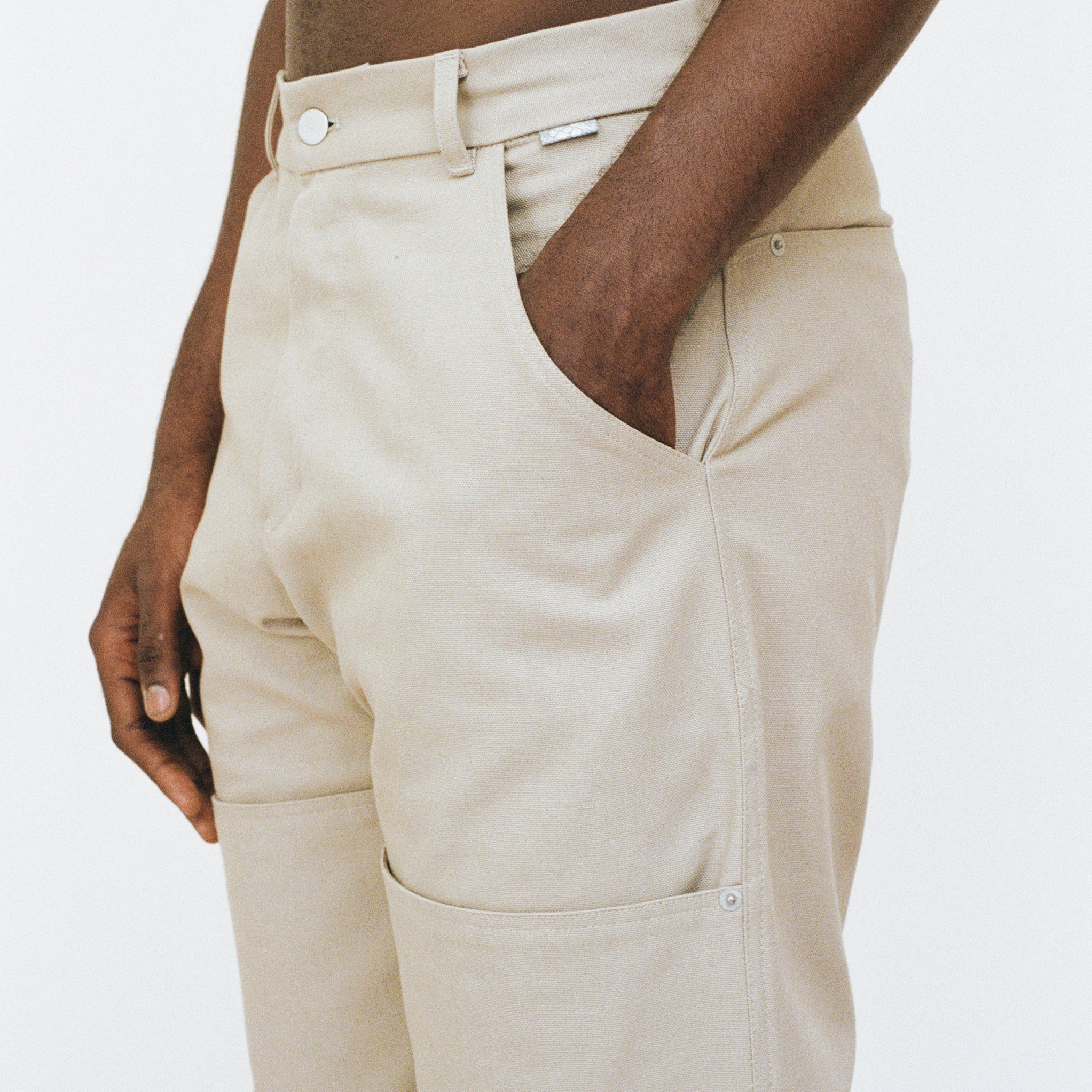 Deep-Pocket Work Pants, Sand