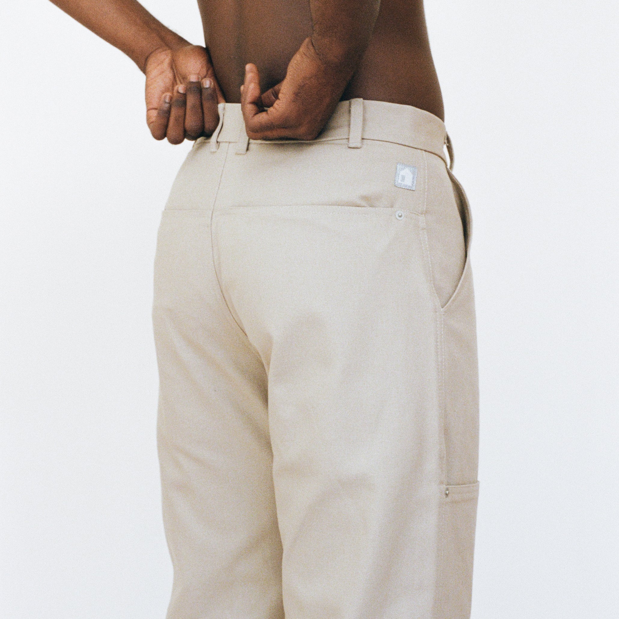 Deep-Pocket Work Pants, Sand