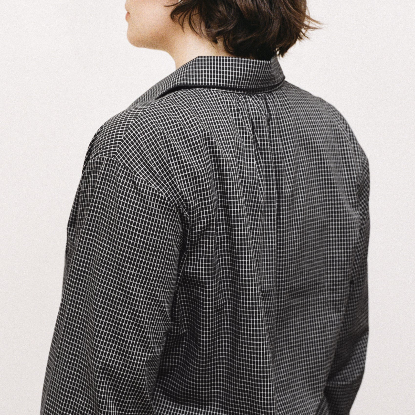 Black & White Grid Pan Collar PJs
