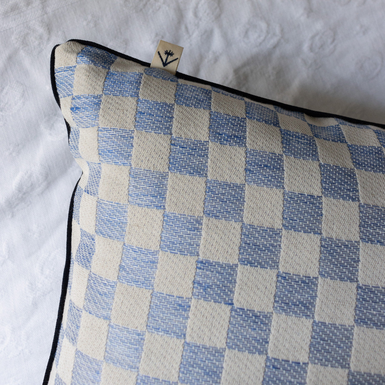 Checked Maba Long Cushion
