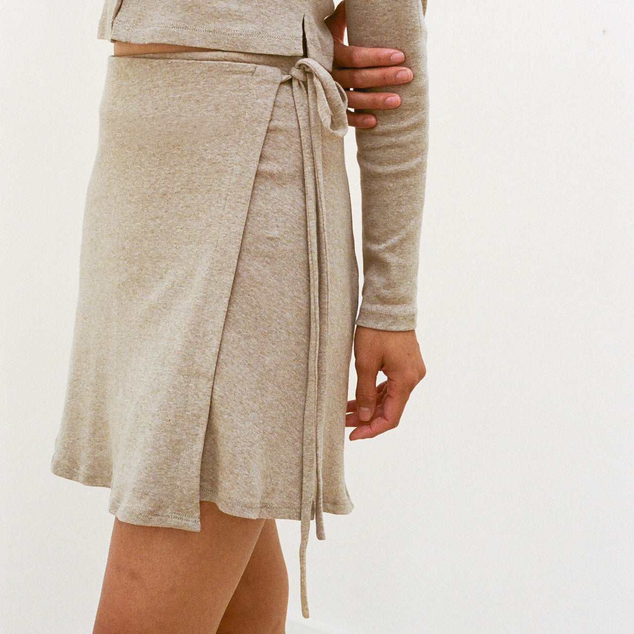 Organic Cotton Wrap Skirt, Butterscotch (50% off)