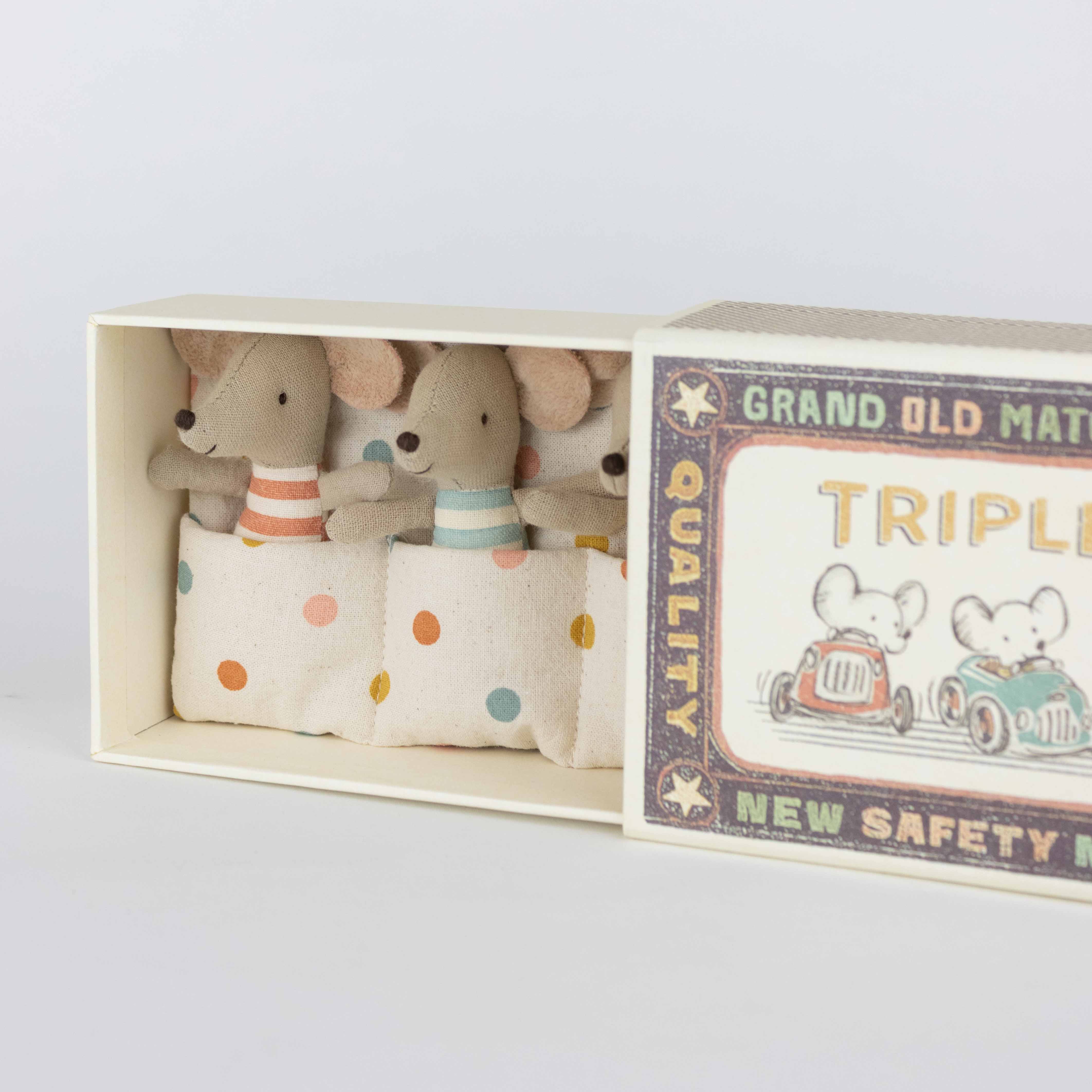 Maileg Baby Triplets in a Box