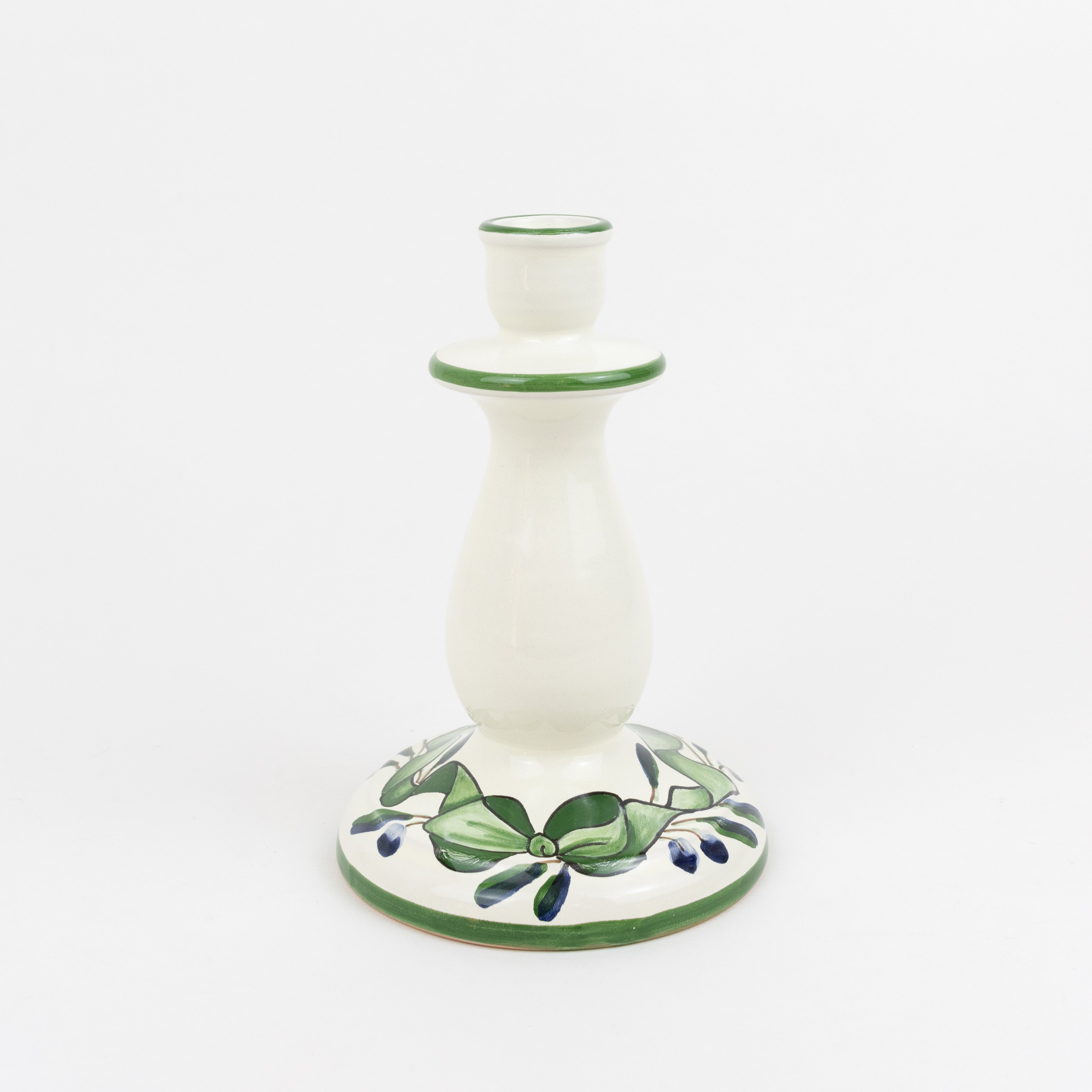 Olive & Ribbon Candle Holder