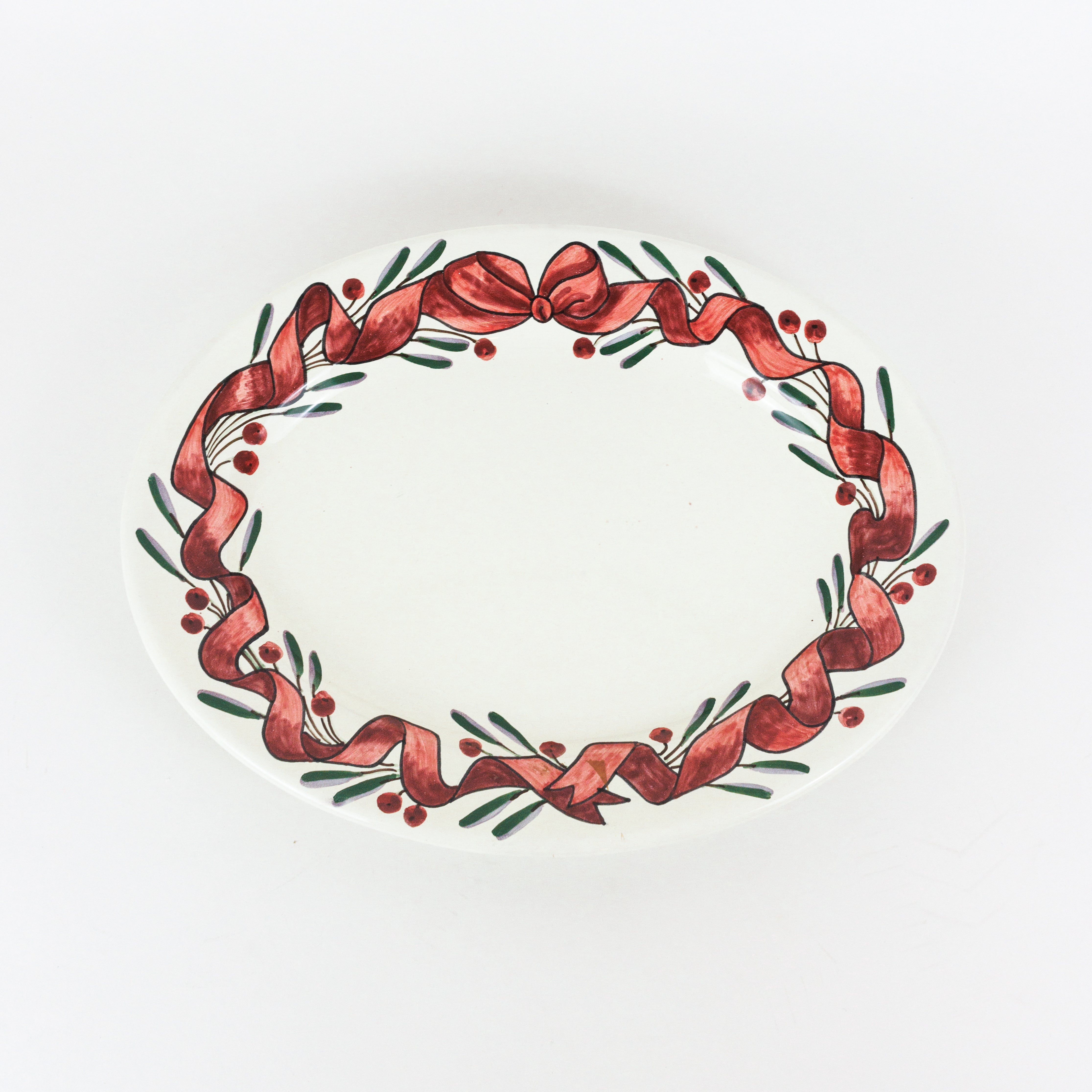 Olive & Ribbon Oval Platter