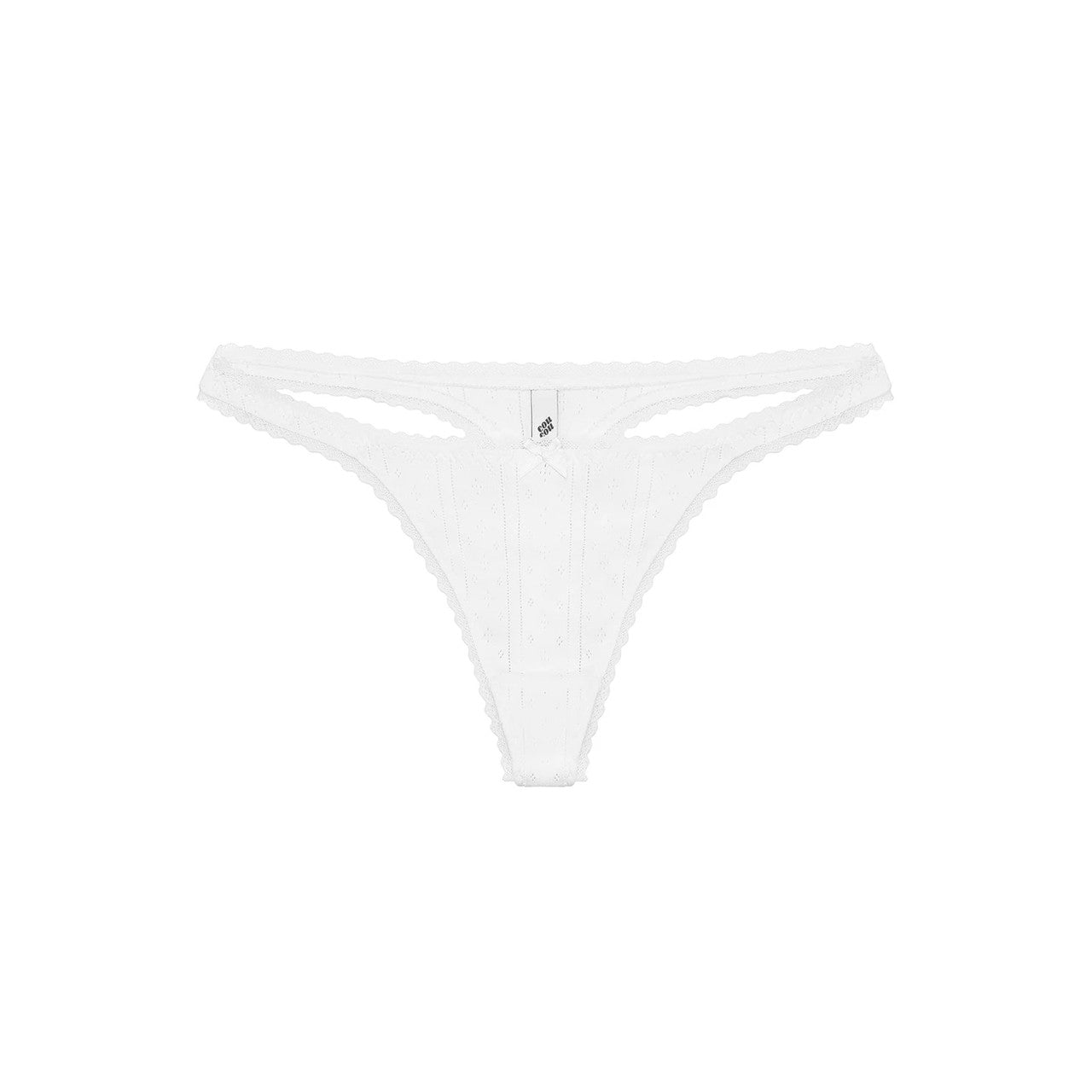 Cou Cou White Cotton Thong
