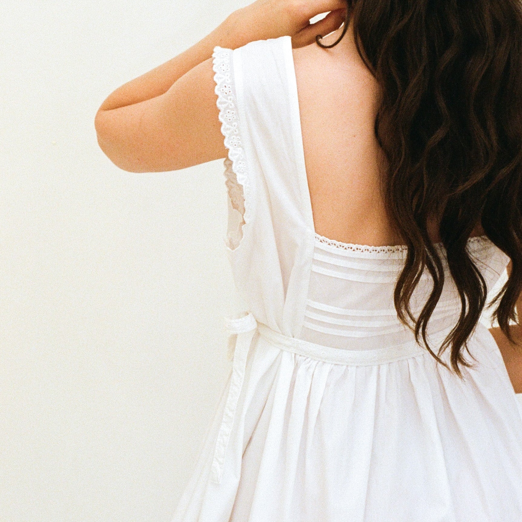 Pinafore Nightdress, White