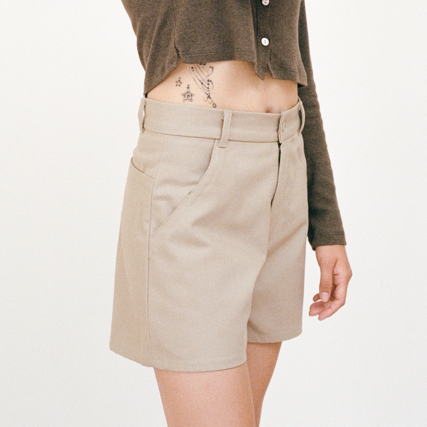 Deep-Pocket Work Shorts, Sand