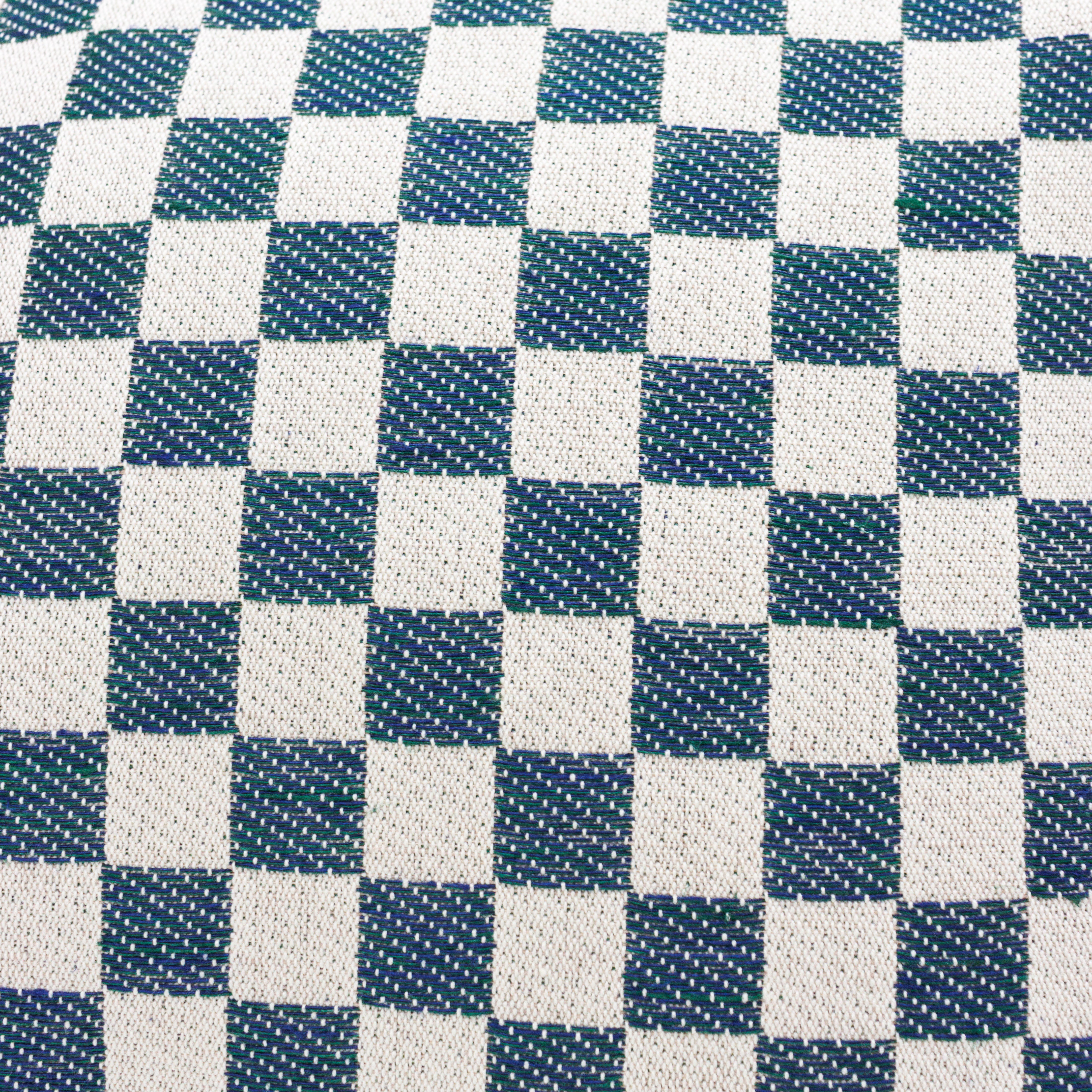 Checked Maba Long Cushion